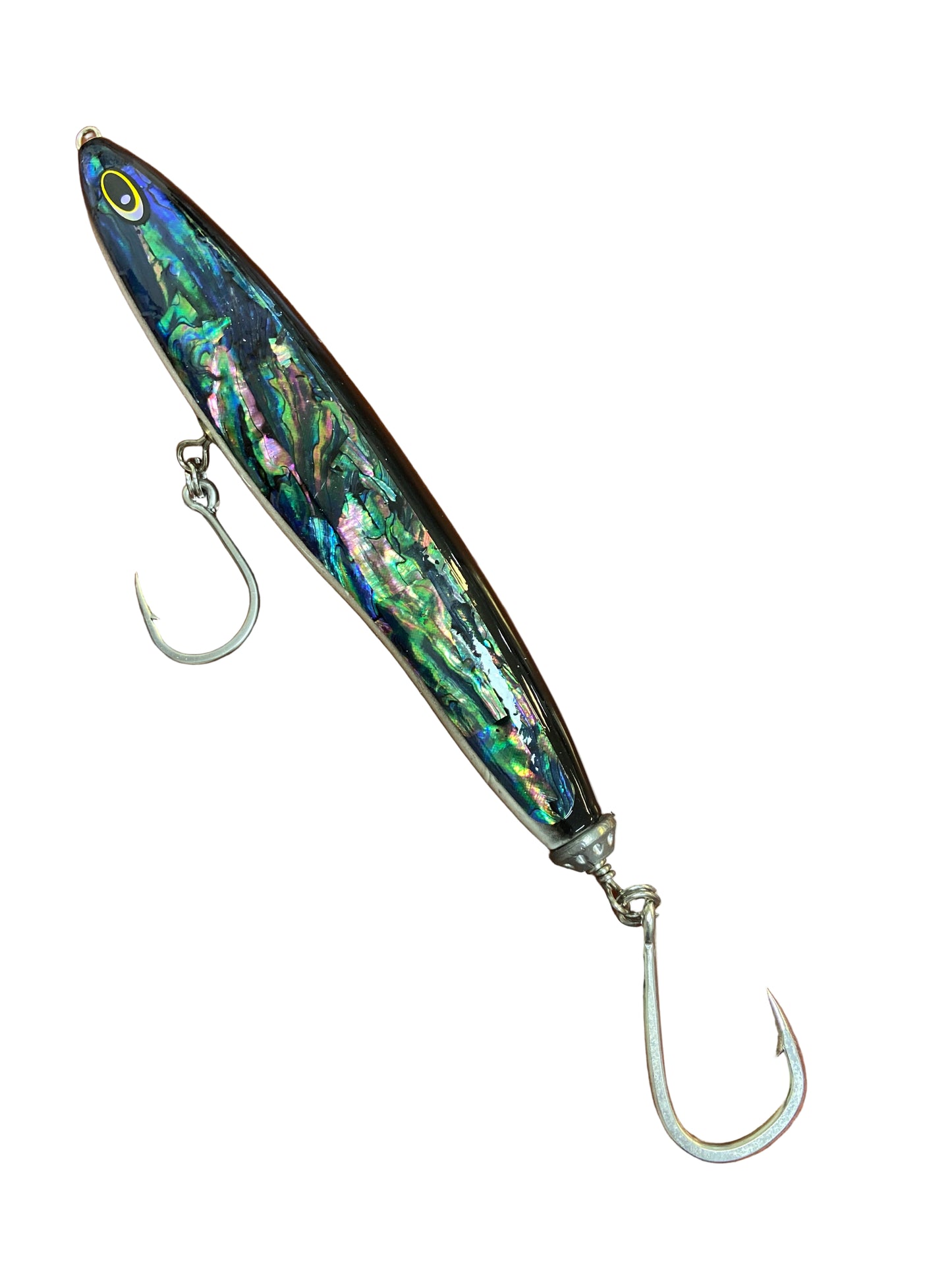 150g 25mm abalone shel coloured stickbait