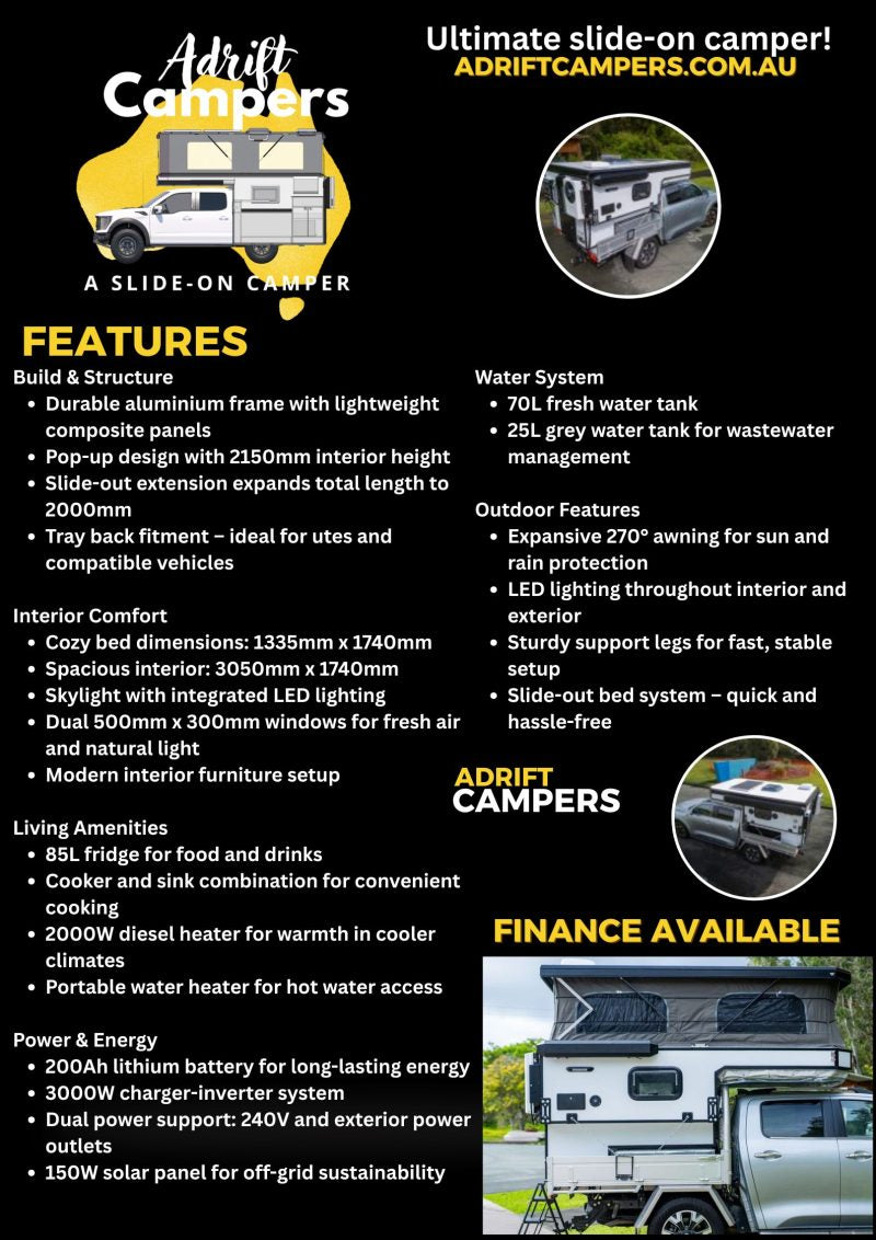 Adrift Slide-On Camper | Lightweight Off-Road Adventure Hub